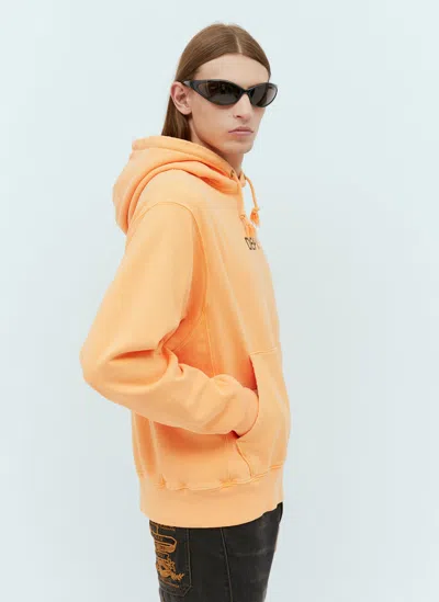 Gallery Dept. Logo-print Cotton-jersey Hoodie In Orange