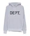 Gallery Dept. Light Grey Hooded Sweatshirt With Bold Graphic Print In White