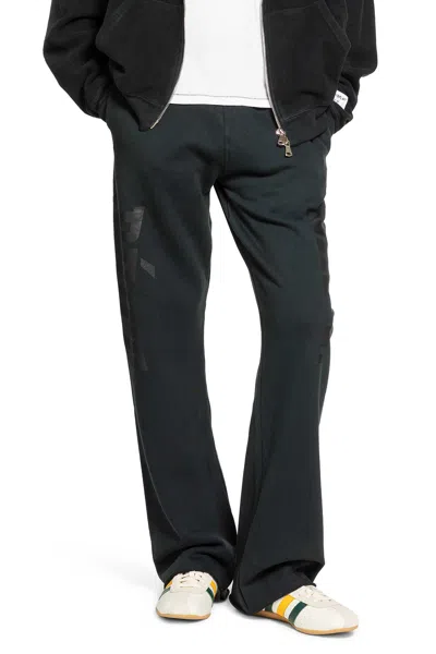Gallery Dept. Post Workout Logo-print Wide-leg Cotton-jersey Sweatpants In Blue