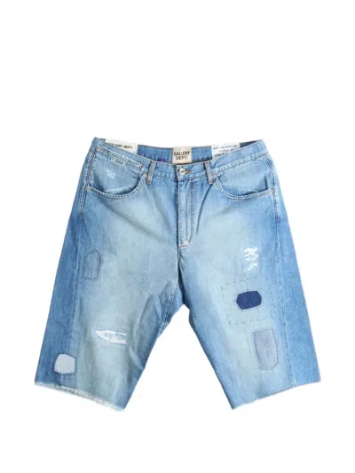 Gallery Dept. Distressed Denim Shorts In Blue