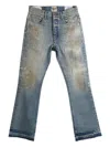 Gallery Dept. Distressed Frayed Jeans In Blue