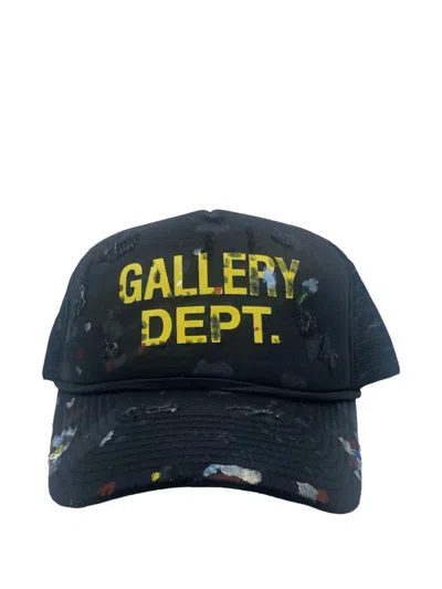 Gallery Dept. Distressed Paint-splatter Cap In Blue