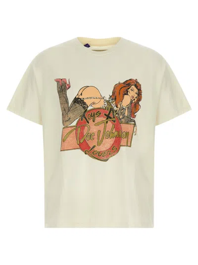 Gallery Dept. Doc Johnson Toys 4 Love Glittered Printed Cotton-jersey T-shirt In Neutral