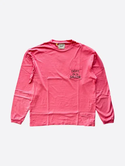 Pre-owned Gallery Dept. Dusty Pink French Logo Longsleeve T-shirt