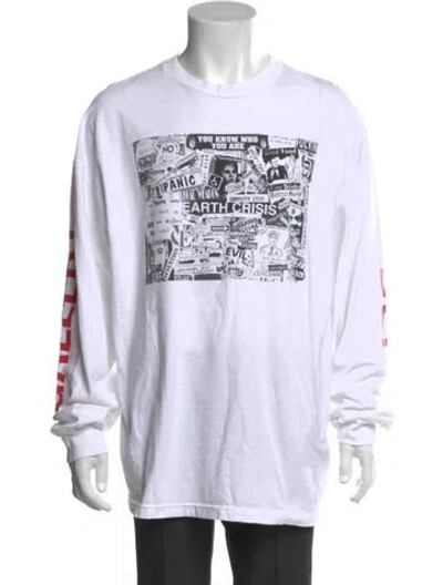 Pre-owned Gallery Dept. Earth Crisis Graphic Print T-shirt In White