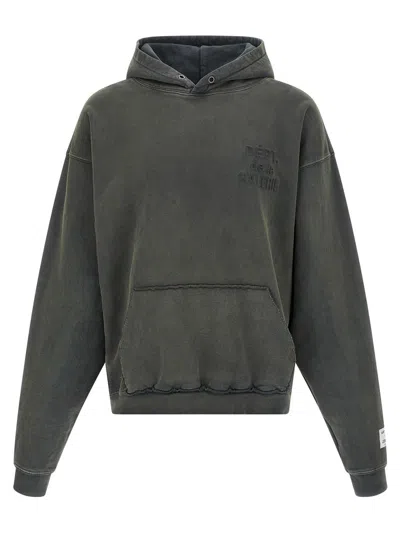 Gallery Dept. Hooded Sweatshirt Featuring Embossed Logo In Gray