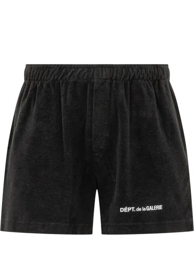 Gallery Dept. Essential Cotton Shorts With Logo In Black