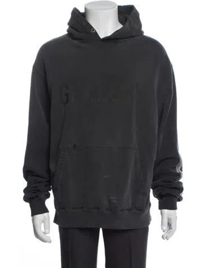 Pre-owned Gallery Dept. Flame V-neck Hoodie In Blue