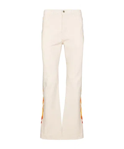 Gallery Dept. Flameprint Flared Jeans In Neutral