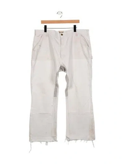 Pre-owned Gallery Dept. Flared Straight-leg Jeans In White
