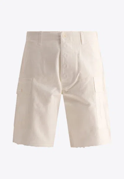 Gallery Dept. Foil Cargo Shorts In White