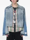 Gallery Dept. Ford Trucker Jacket Contrast Panels Collar In Blue