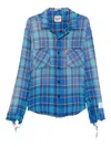 Gallery Dept. Mens Blue Multi Marley Flannel Checked Cotton Shirt In Blue