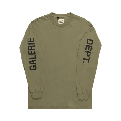Pre-owned Gallery Dept. French Collector Long-sleeve Tee 'olive' In Green
