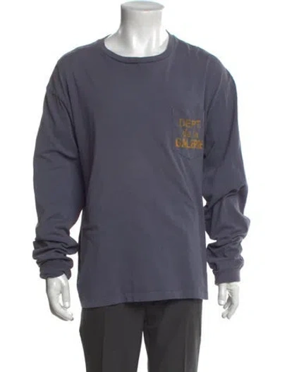 Pre-owned Gallery Dept. French Logo Graphic Print Sweatshirt In Blue