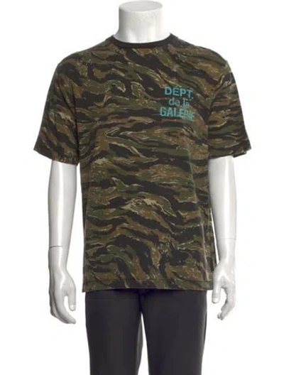 Pre-owned Gallery Dept. French Logo Tiger Camo Camouflage Print T-shirt In Green