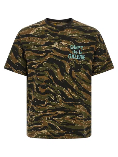 Gallery Dept. French Camouflage Logo-print Cotton-jersey T-shirt In Green