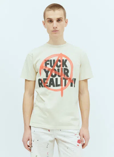 Gallery Dept. Fuck Your Reality T-shirt In Beige