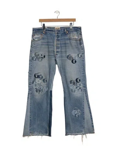 Pre-owned Gallery Dept. G Patch La Flare Straight-leg Jeans In Blue