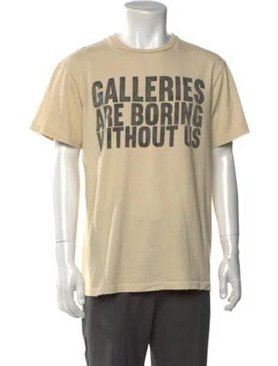 Pre-owned Gallery Dept. 'galleries Are Boring Without Us' Graphic Print T-shirt In Neutrals