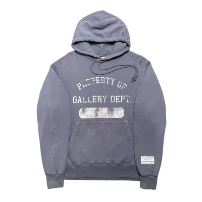 Pre-owned Gallery Dept. Gallery Department Property P/o Hooded Sweatshirt Washed Nav In Blue