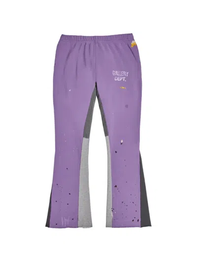 Gallery Dept. Gd Logo Paint-splatter Flared Track Pants In Purple