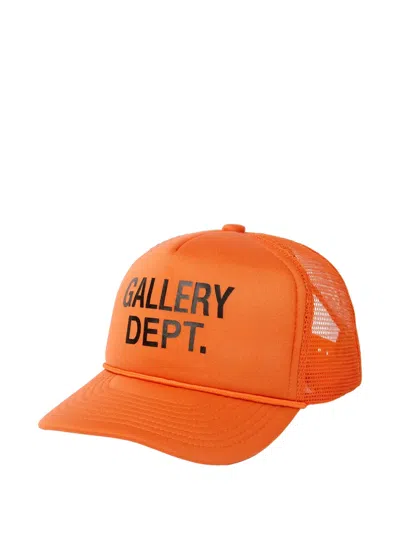 Gallery Dept. Logo-print Foam And Mesh Trucker Cap In Brown