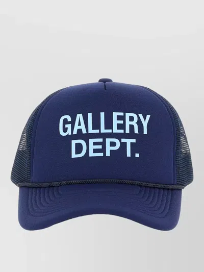 Gallery Dept. Gd Logo Trucker Cap Curved Brim In Blue