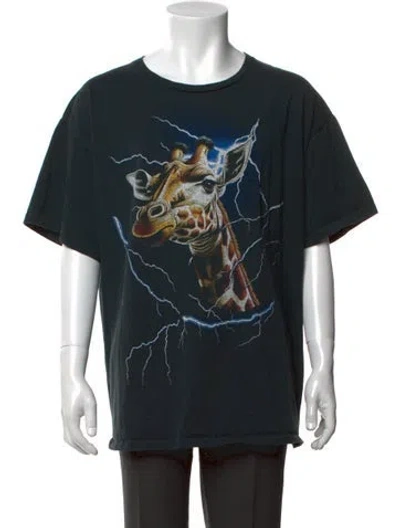 Pre-owned Gallery Dept. Giraffe Logo Graphic Print T-shirt In Black