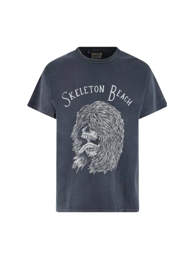 Gallery Dept. Graphic Distressed 100% Cotton Men's T-shirt In Black