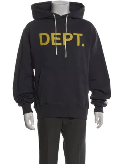 Pre-owned Gallery Dept. Graphic Print Crew Neck Hoodie In Black