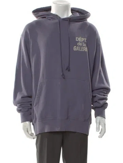 Pre-owned Gallery Dept. Graphic Print Crew Neck Hoodie In Blue