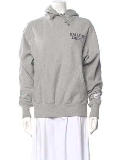 Pre-owned Gallery Dept. Graphic Print Crew Neck Hoodie In Gray