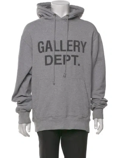 Pre-owned Gallery Dept. Graphic Print Crew Neck Hoodie In Gray