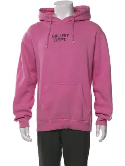 Pre-owned Gallery Dept. Graphic Print Crew Neck Hoodie In Pink