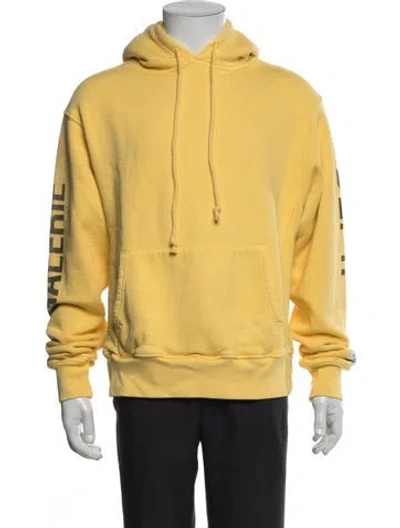 Pre-owned Gallery Dept. Graphic Print Crew Neck Hoodie In Yellow