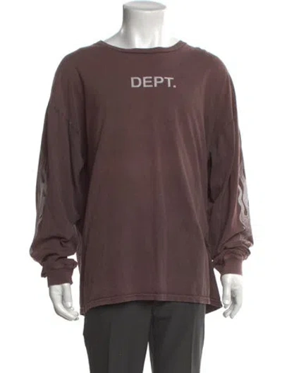 Pre-owned Gallery Dept. Graphic Print Crew Neck Pullover In Brown