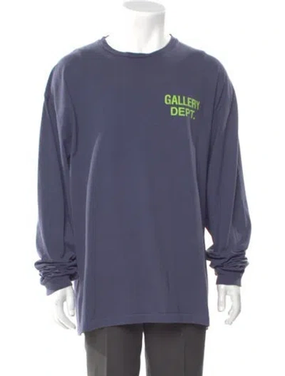 Pre-owned Gallery Dept. Graphic Print Crew Neck Sweatshirt In Blue
