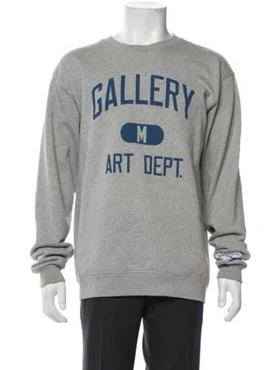 Pre-owned Gallery Dept. Graphic Print Crew Neck Sweatshirt In Gray