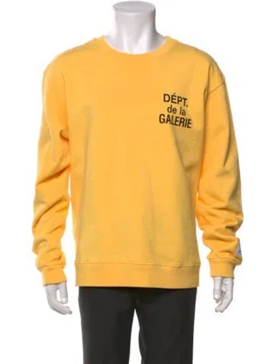 Pre-owned Gallery Dept. Graphic Print Crew Neck Sweatshirt In Yellow