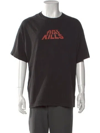 Pre-owned Gallery Dept. Graphic Print Crew Neck T-shirt In Black