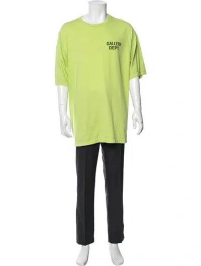 Pre-owned Gallery Dept. Graphic Print Crew Neck T-shirt In Black/green