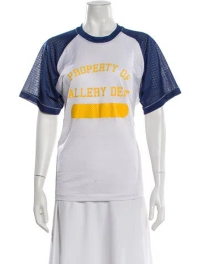 Pre-owned Gallery Dept. Graphic Print Crew Neck T-shirt In Blue