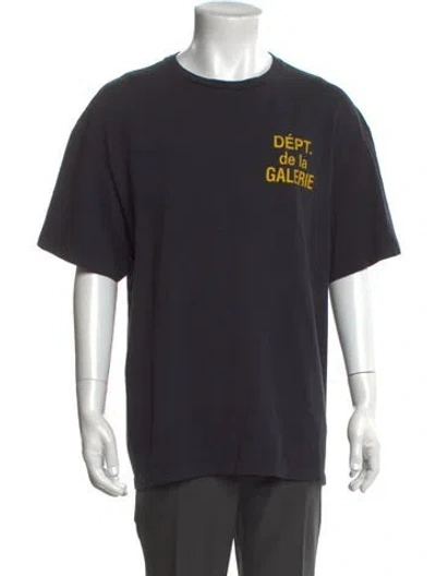 Pre-owned Gallery Dept. Graphic Print Crew Neck T-shirt In Blue