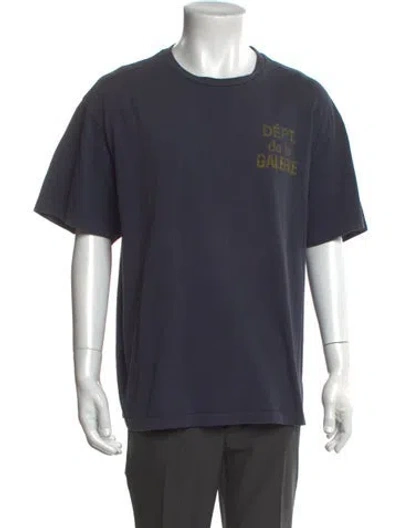 Pre-owned Gallery Dept. Graphic Print Crew Neck T-shirt In Blue