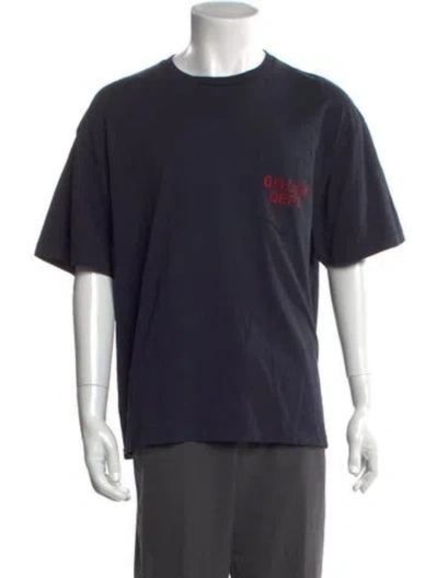 Pre-owned Gallery Dept. Graphic Print Crew Neck T-shirt In Blue