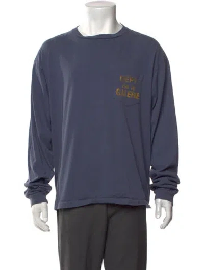 Pre-owned Gallery Dept. Graphic Print Crew Neck T-shirt In Blue