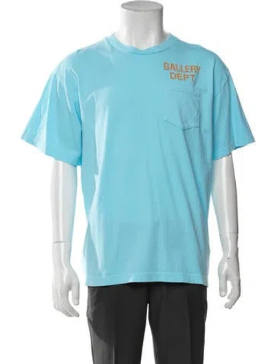 Pre-owned Gallery Dept. Graphic Print Crew Neck T-shirt In Blue