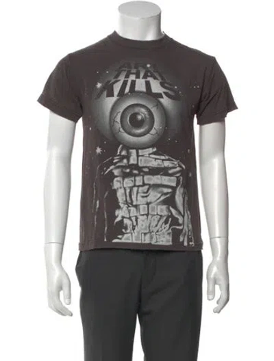 Pre-owned Gallery Dept. Graphic Print Crew Neck T-shirt In Gray