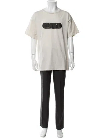 Pre-owned Gallery Dept. Graphic Print Crew Neck T-shirt In Neutrals